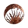 Outdoor Metal Sun and Moon Wall Art Decors 3D Outdoor Stylish Garden Sculpture for Garden Fence Porch Ornaments