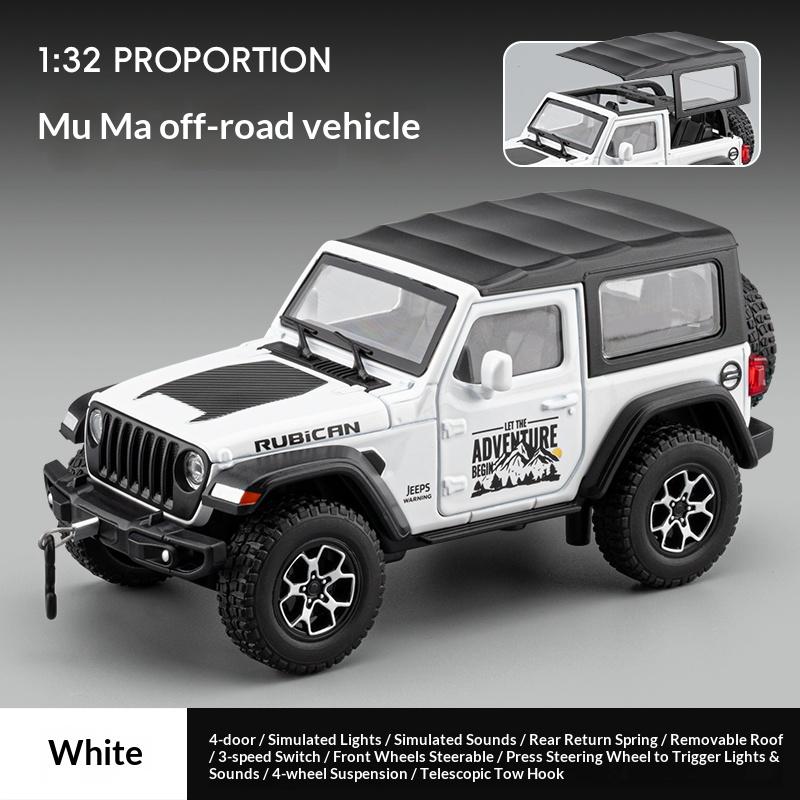 1/32 Metal Die-Cast Off-Road Vehicle Model Simulation Rubber Tire Shock Absorption Holiday Gift For Children Boys Halloween Toy