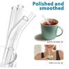 20 Pack Reble Glass Straws,6 Straight and 4 Bent and 6 Short Glass Straw with 4 Brushes,Perfect for Cocktail, Smoothies, Juice,
