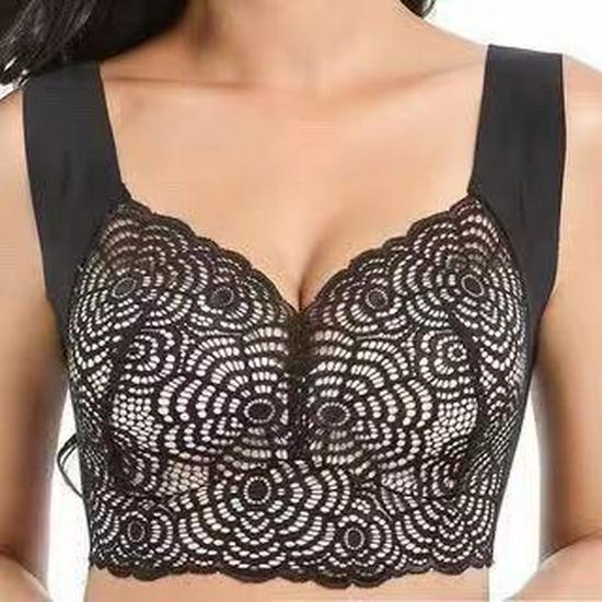 Spitzen-Schlaf-Tanktop-BH in Übergröße: Drahtlos, Dünn, Sexy Grenzüberschreitender Stil