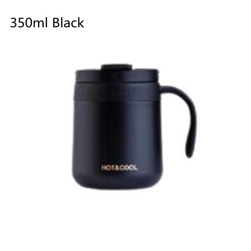Stainless Steel Vacuum Insulated Coffee Mug 350/500ml Thermos Water Tumbler with Handle Lid - Thermal Tea Cup for Hot And Cold B