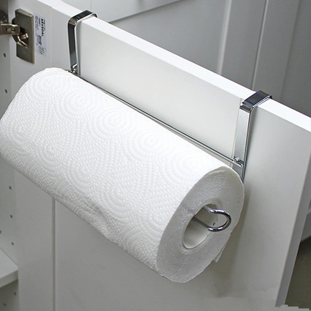Paper Towel Hanger Tissue No Punch Organizer Storage Rack Kitchen Paper Towel Storage Organizer Hook For Bathroom Household
