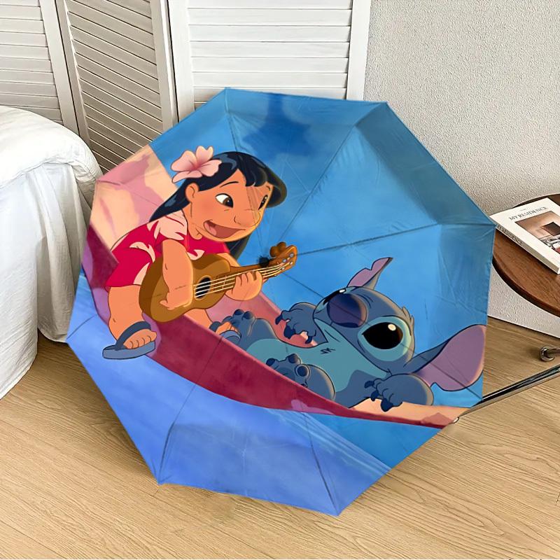 

1pc Lilo Stitch Automatic Folding Umbrella, 8-Rib Durable Frame, Durable Foldable Design - Elegant Gift for Commute yy251210085