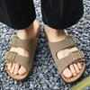 Fashion New Leather Men Sandals Summer Men's Sandals Women Slippers Outdoor Beach Lightweight Zapatos Hombre Durable Non-Slip Footwears