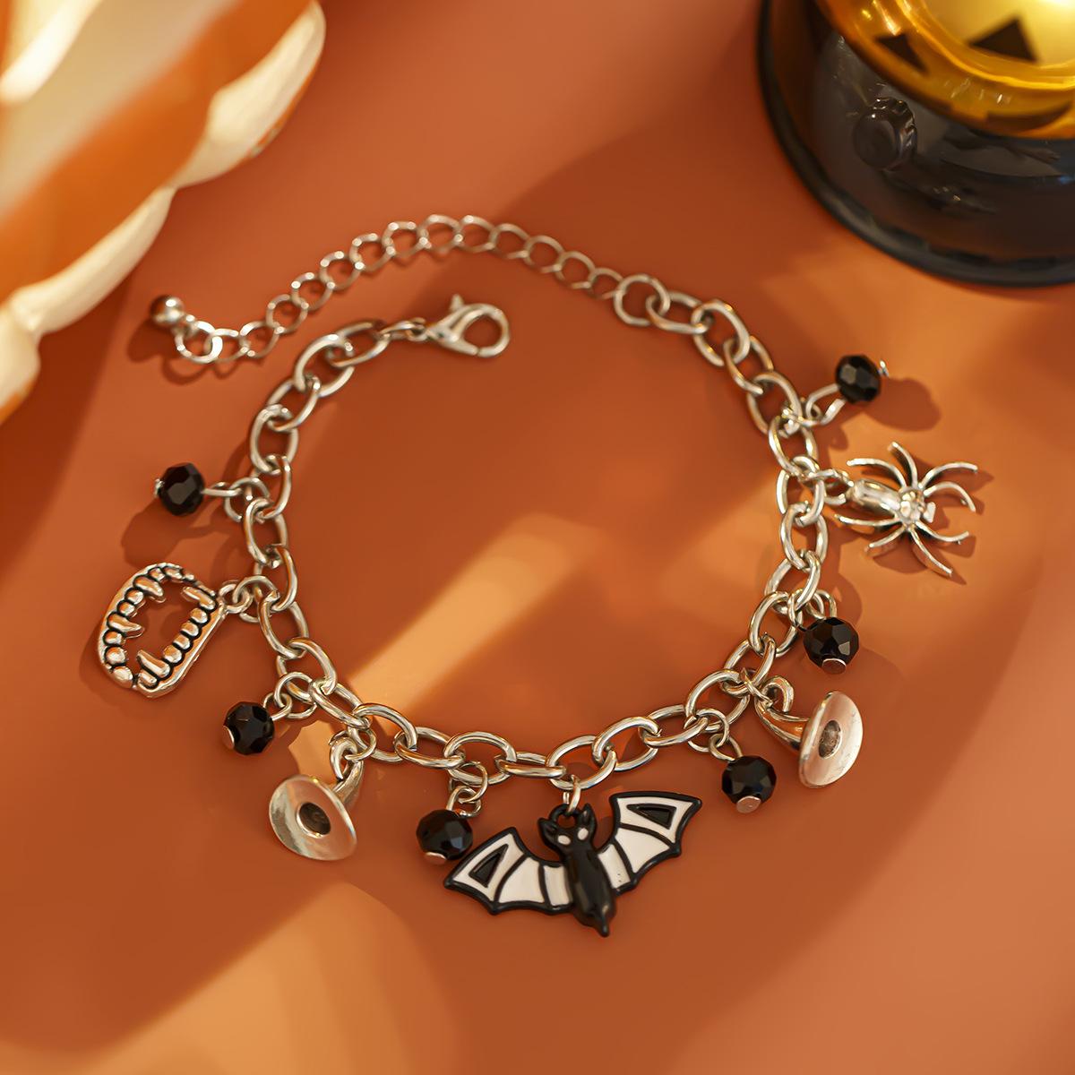 

Персонализированные металлические украшения с элементами Хэллоуина, изысканный трендовый браслет с мультяшным узором привидения и тыквы