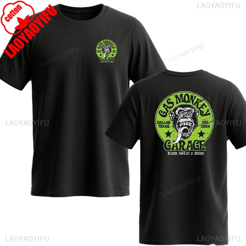 Trending Gas Monkeys Garage Print Shortsleev Hot Sale Vintage Fashion Unisex T Shirt Unique Classic Streetwear Harajuku Cotton Top