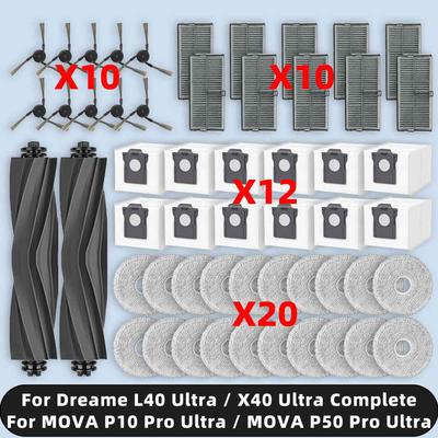 Kompatibilní pro Dreame L40 Ultra / X40 Ultra Complete / MOVA P10 Pro Ultra / MOVA P50 Pro Ultra Díly Filtr Sáček na prach Mop Kartáč