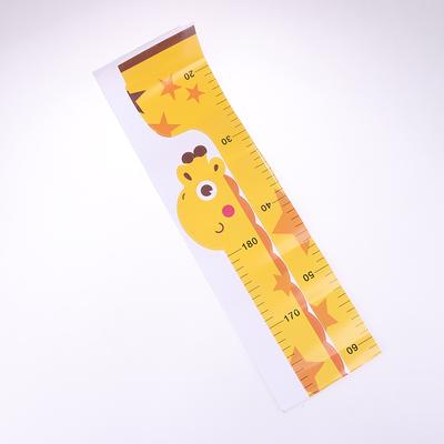 1 Adet Karikatür Hayvanlar Boy Ölçümü Duvar Sticker Zürafa Duvar Kağıdı Çocuk Büyüme Cetveli Çocuk Yatak Odası Bebek Kreşi İçin Büyüme Tablosu