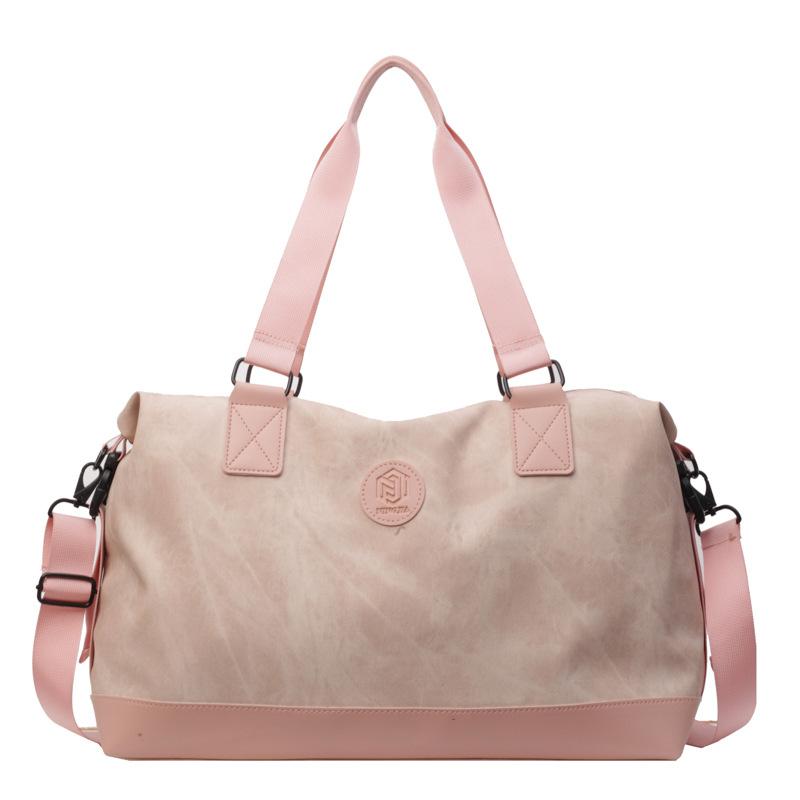Simple and Atmospheric Short-distance Large-capacity Portable Travel Bag Dry and Wet Separation Leisure and Pull-in Fitness Bag