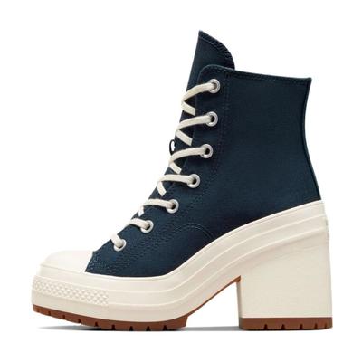 Chuck 70 Salto Bloco De Luxe Sapatos de Salto Feminino Azul e Branco