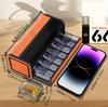 TOMSKYE Portable Pill Large 1 Twice a Multifunctional Pill Prevents Missed Transparent Inner Double Protection Pill Supplement Small Item Capsule Pill