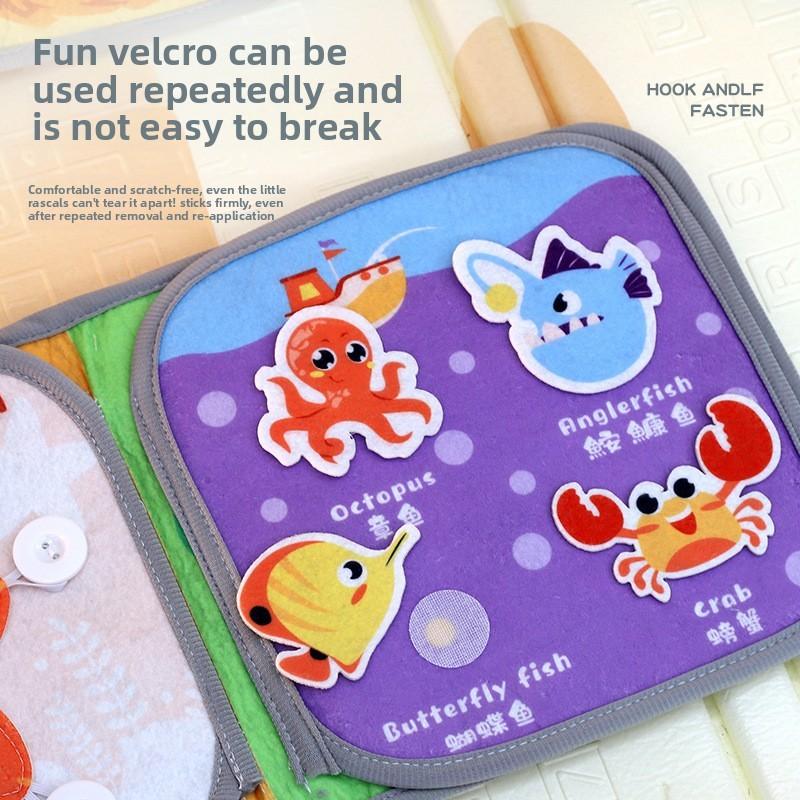 Baby Early Education Tactile Toddler Cloth Book With Tearresistant Fabric For Sensory Development