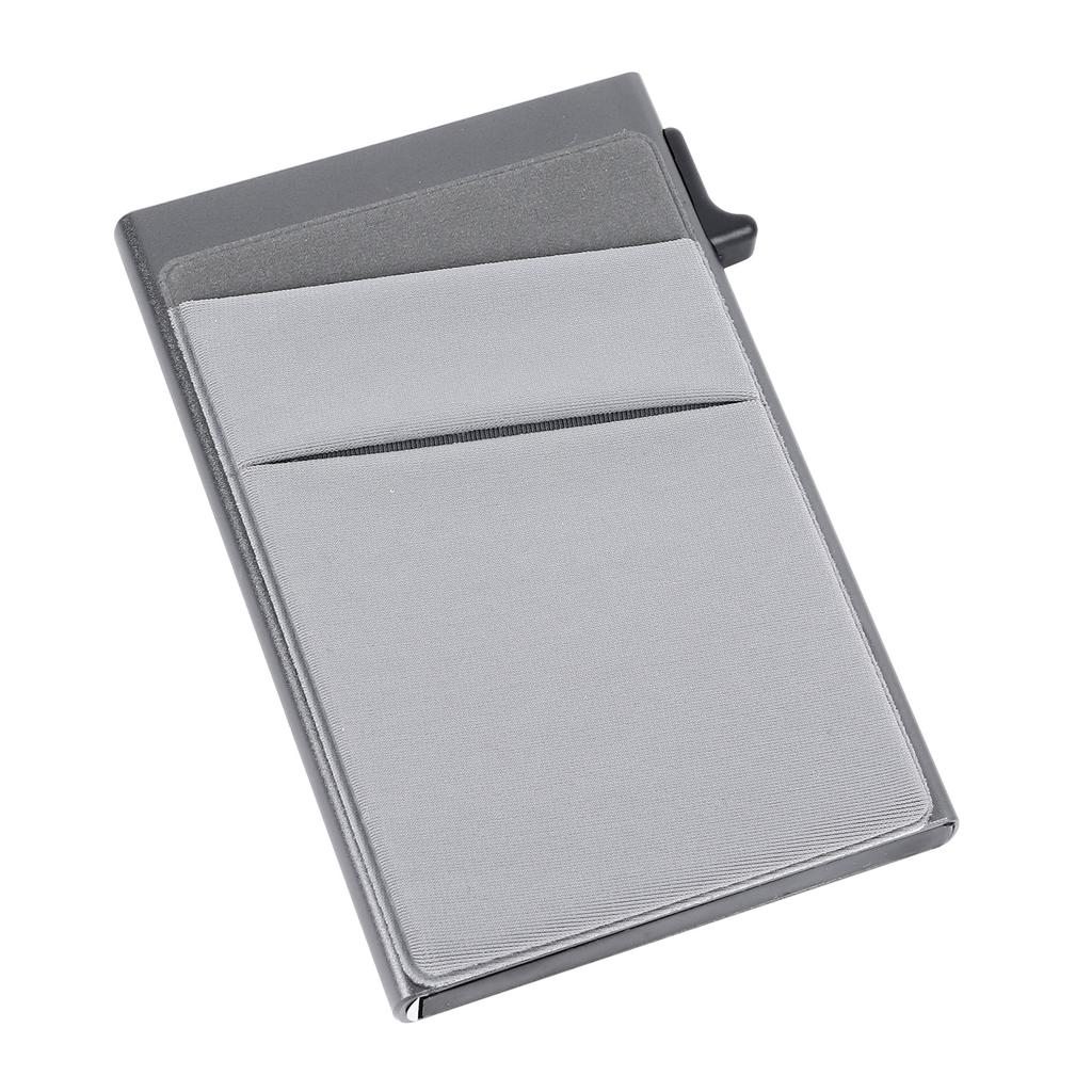 Men Slim Card Holder Wallet Secure Protection Card Holder Side Push Aluminum Alloy Slim Minimalist