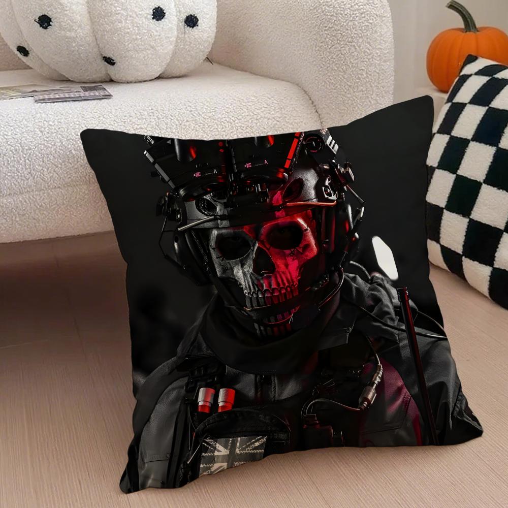 Trending Call of DDuty Game Hardcore Shooting Cushion Cover Throw Pillow Cover Hidden Button Durable Polyester Chair Cushion