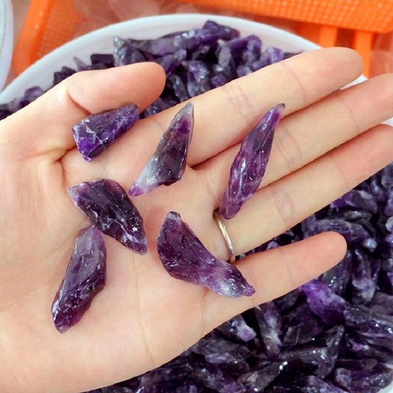 NEU 100 % natürliche Menge winziger klarer Amethyst-Quarz-Steinsplitter 100 g AAA+++