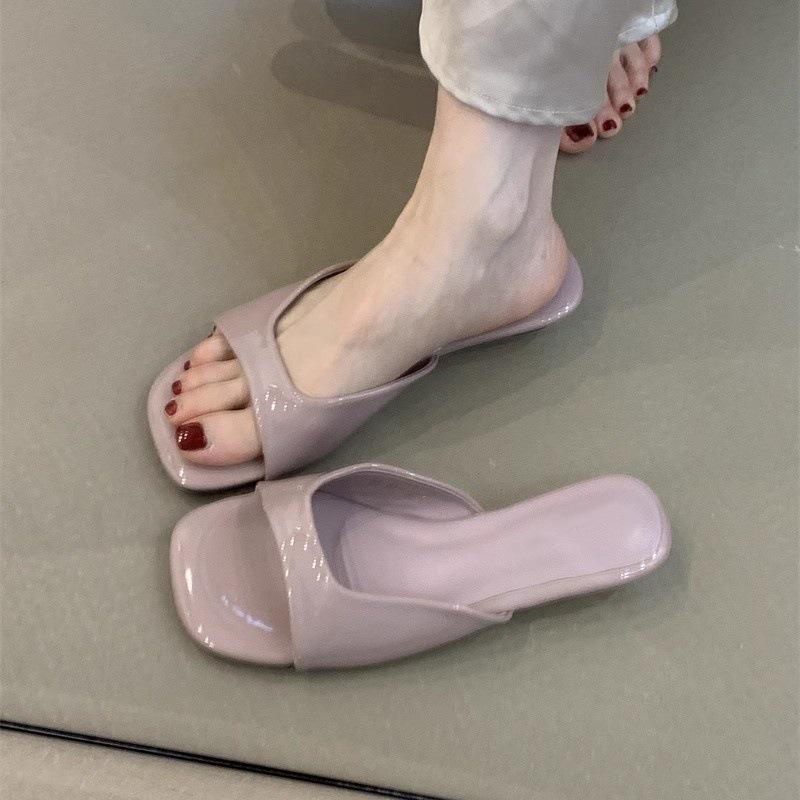 Gentle Fairy Style Slippers Female Outer Wear 2025 Summer French Temperament Elegant Simple Fish Mouth Open-toed Wedge Sandals