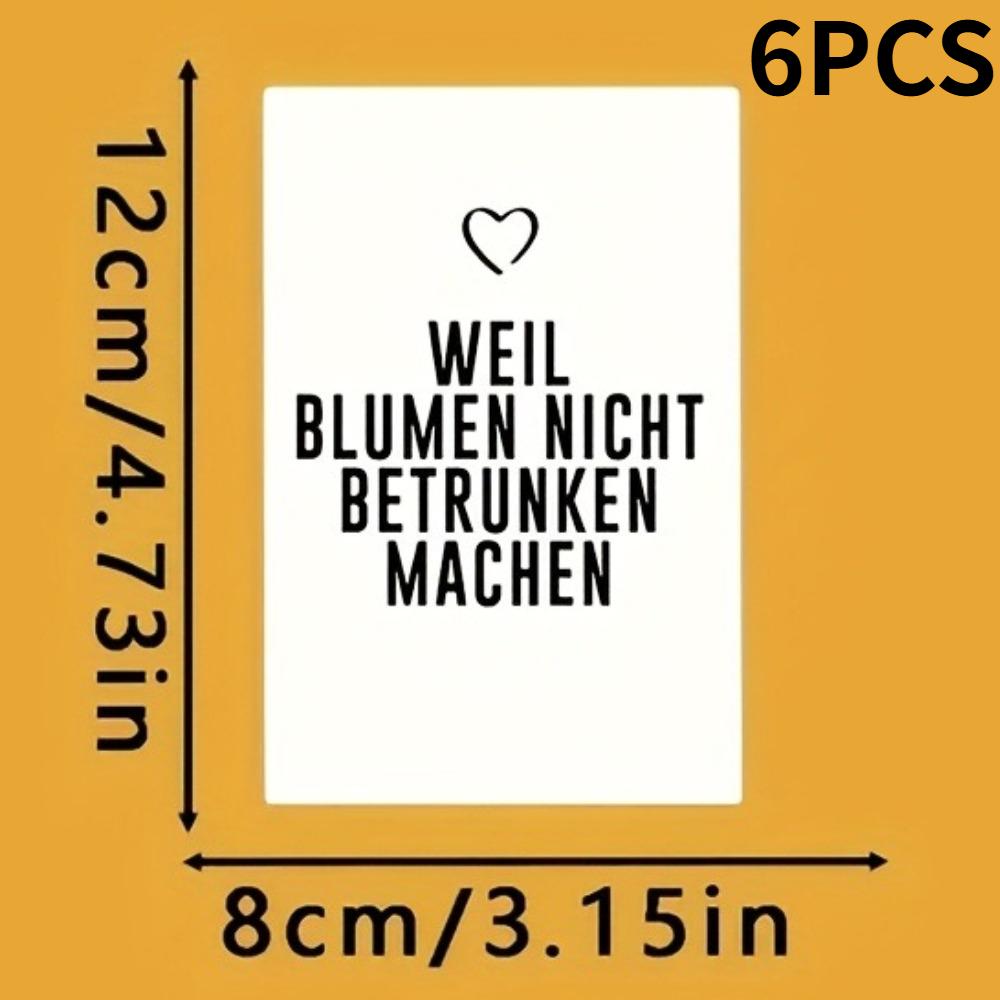 

6PCS/Sheet German Humorous Wine Bottle Labels Elegant We Don t Get Drunk Design Suitable for Perfect Gifts To Party Stickers (as the picture,8x12cm)