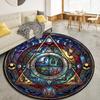 Bat Retro Round Area Rug,Carpet Rug for Living Room Bedroom Sofa Playroom Decor,Non-slip Floor Mat101