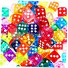 EXCEART 100 Colorful Mini Acrylic Dice for Play, Games, and Classrooms, Small Design with Storage Box