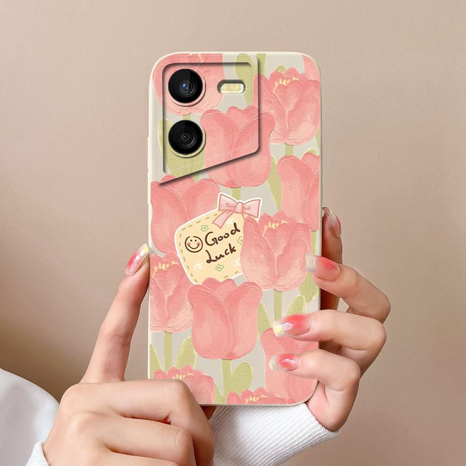 Case For Tecno Pova 5 Pro Floral Pilot Soft Liquid Silicone Camera Lens Protection Anti Drop Back Cover For Tecno Pova5 Pro Capa
