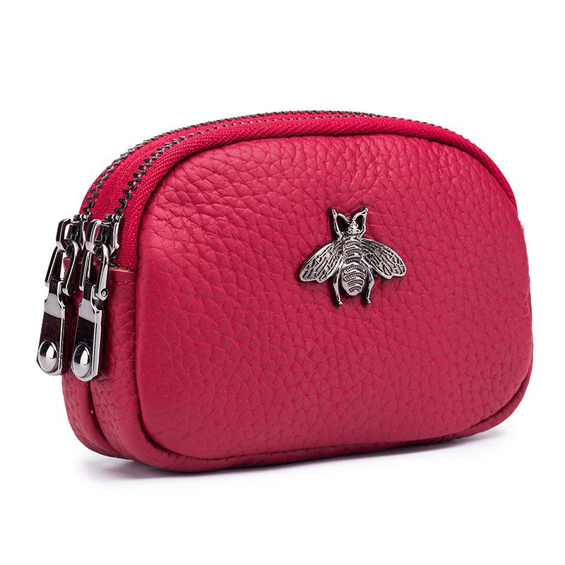 

Small change bag cute female coin bag double zipper, new coin purse mini change bag красный