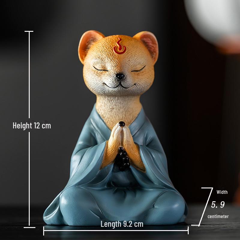 "Zen Vit Räv Suckulent Bonsai: Mediterande Räv Prydnad för Trädgård, Balkong eller Bilinredning"