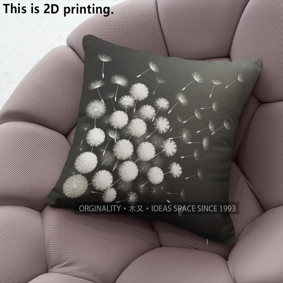 Dandelion Print Decorative Throw Pillow Covers Pattern Cushion Cover Suitable For Sofa Bedroom Car Pillow Cover
