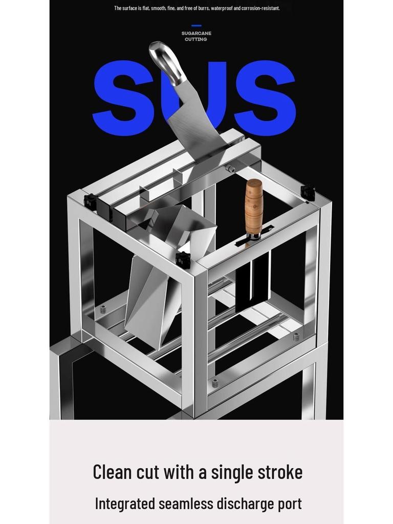 Stainless Steel Sugarcane Chopper and Crushing Knife Holder - Blue