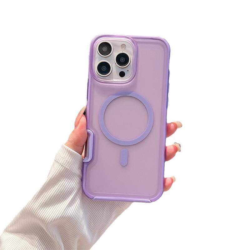 For IPhone16promax Niche Simple Translucent Thin Series Magnetic Frosted Skin Phone Case