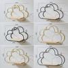 Nordic Style Home Wall Decoration Cloud Shape Shelf Creative Iron Wall Shelf Wooden Clapboard Children Room Decor Display Stand