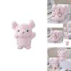 Adorable Pink Plush Pig Keychain Cute Stuffed Toy Key Holder For Couples And Friends