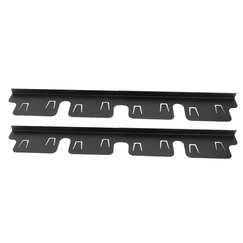 2 Paar Herd-Arbeitsplatten-Spaltabdeckungen Schwarze Farbe 35x10CM Verstellbarer Herdspalt-Schutz für Küche