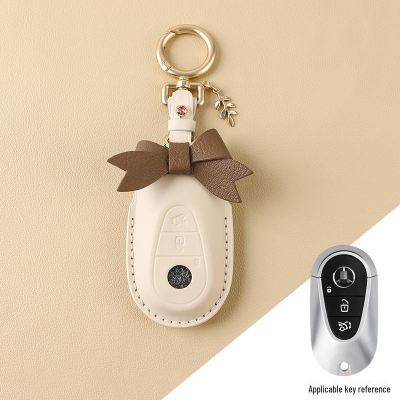2022 Mercedes-Benz C260L Women’s Handmade Leather Key Cover for S-Class, C-Class, E-Class, GLC, AMG