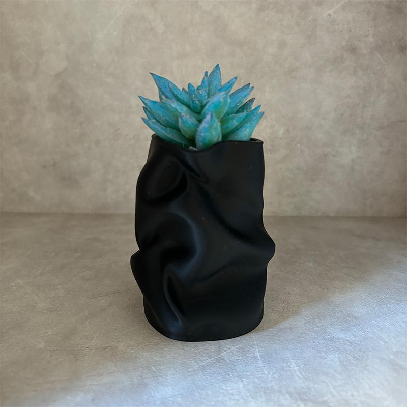 Irregular Art Vase Hydroponic Vase Desktop Ornament Plastic Flower Pot Home Garden Decoration