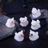 5PCS Dollhouse Luminous Ghost Animal Miniature Models DIY Accessories Doll House Decor Halloween Ornaments Glow In The Dark Toys