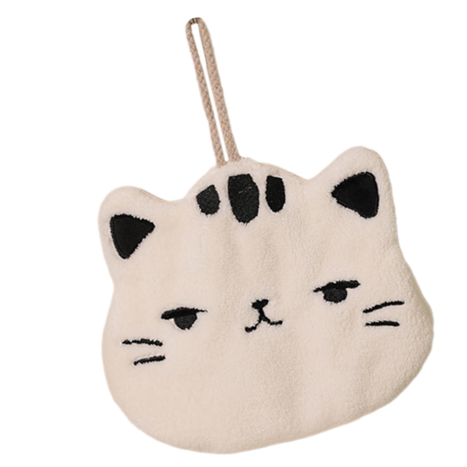 

Милое полотенце с рисунком кота из кораллового флиса, не линяет, впитывает воду, небольшое полотенце для ванной комнаты A