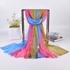 Spring/Summer New Three Color Gradient Silk Scarf 75 * 180 Georgette Long Scarf