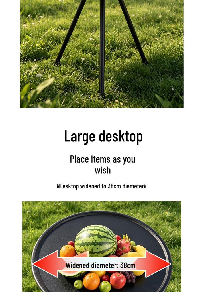 Portable Round Folding Camping Table for Outdoor Picnics and Tents