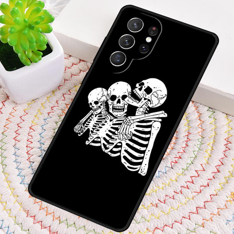 Bones Skeleton Bumper Phone Case for Samsung Galaxy note 10 pro S26 Ultra S23 S24 FE S25 S21 S22 PLUS shockproof Cove