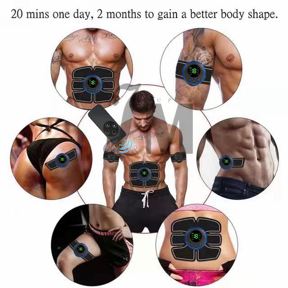 EMS Electric Muscle Stimulator Fitness Massage Abdominal Trainer Toner Body Slimming Massager Home Gym Equiment