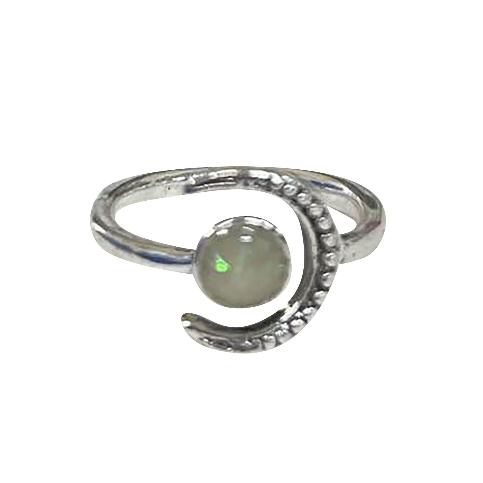 

Европа и Соединенные Штаты Популярное лунное кольцо женское австралопитековское кольцо на палец мода одиночный продукт One Size белый