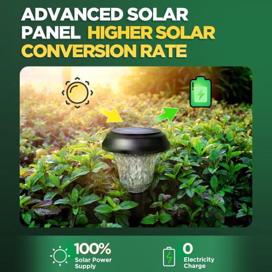 2/4/6Pcs Solar Garden Waterproof Automatic On/Off Lights IP44 Energy-Efficient Ultra-Bright LED Lawn Lamps