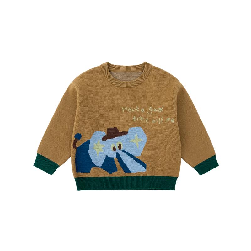 Dudu Family Kids Thickened Pullover Knit Sweater 110