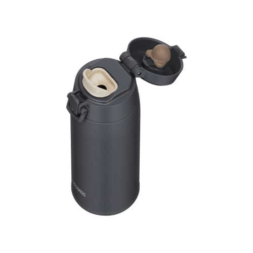 Thermos Vacuum Insulated Portable Mug, 550ml, Ash Black, with a Wide-Opening Lid for Easy Drinking, Powder-Coated, Matte Finish, JPC-550 ASBK, Dishwas