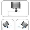 Adjustable 360 Rotating Projector Wall Mount Bracket 90° Tilt Heavy Duty Metal Ceiling Stand for Home Theater Office