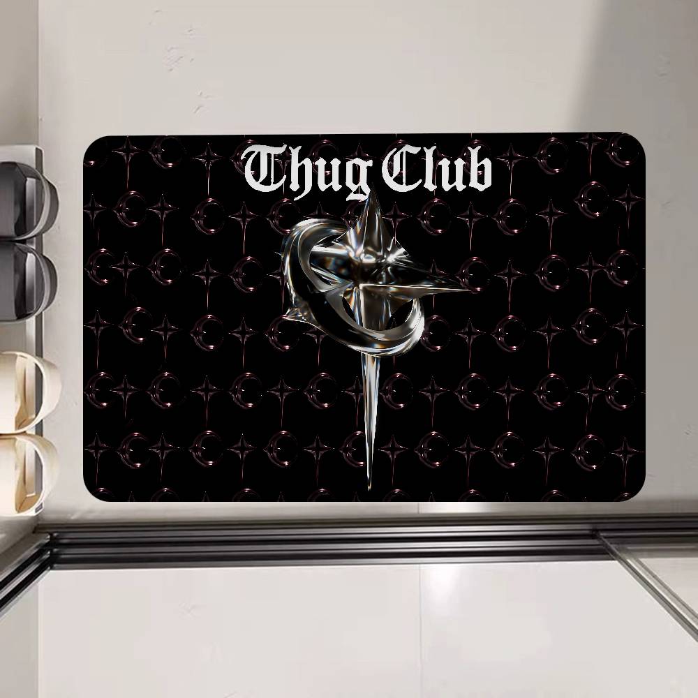 Podlahový koberec s logem značky Thug Club, severský styl, domácí rohožka, koupelnové a toaletní rohože, dekorativní rohožka do ložnice a hotelu