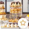 50pcs Golden Silver Hollow Star Bamboo Skewers Buffet Fruit Food Picks Cocktail Sticks Christmas Party Birthday Wedding Decor