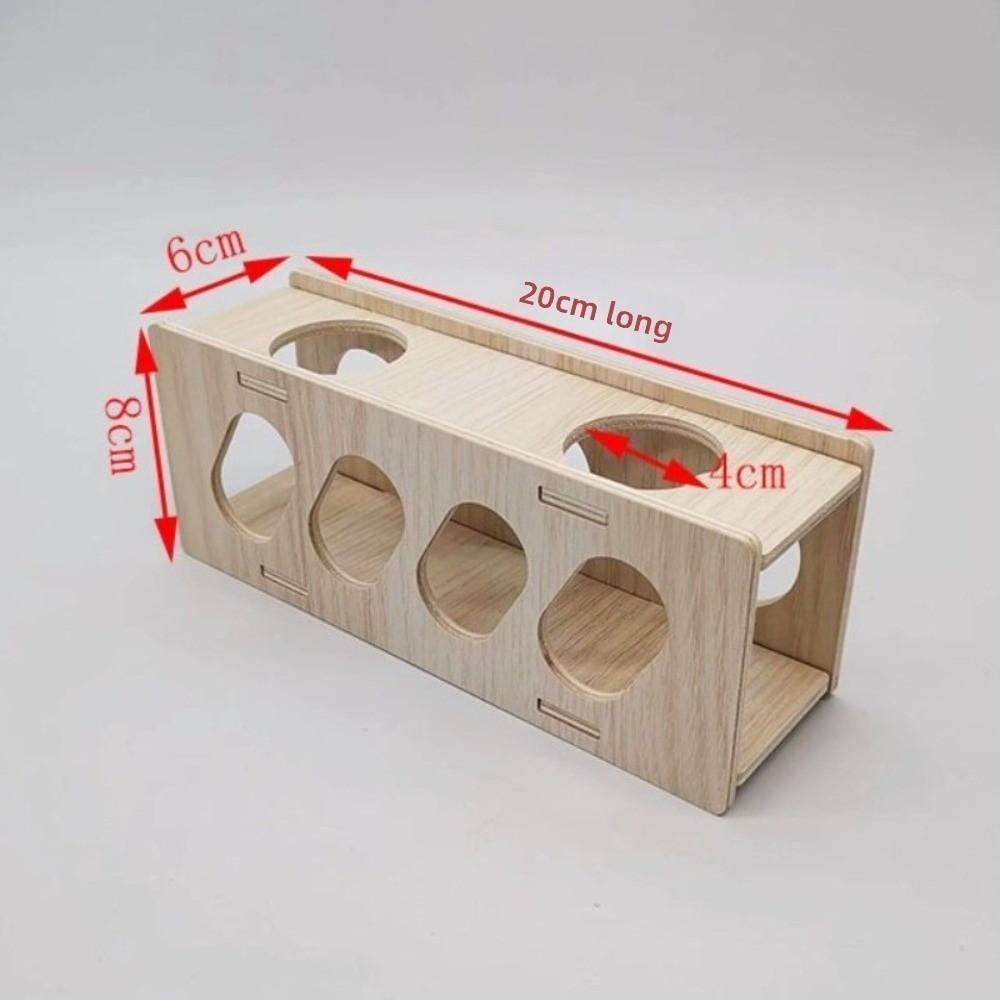 Natural Wood Hamster Tunnel Chewable Surface Durable Escape Maze Thickened DIY Crafts Hamster Hideout Tube Small Animal Pet