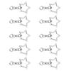 10PCS Star Shape Keychains Unique Figure 8 Designs Alloy Texture Suitable for Fashion Enthusiasts and Gift Lovers