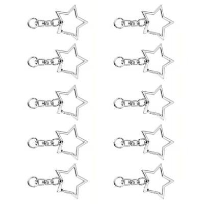 10 bucăți brelocuri în formă de stea, modele unice, 8 modele, textura din aliaj, potrivite pentru pasionații de modă și iubitorii de cadouri